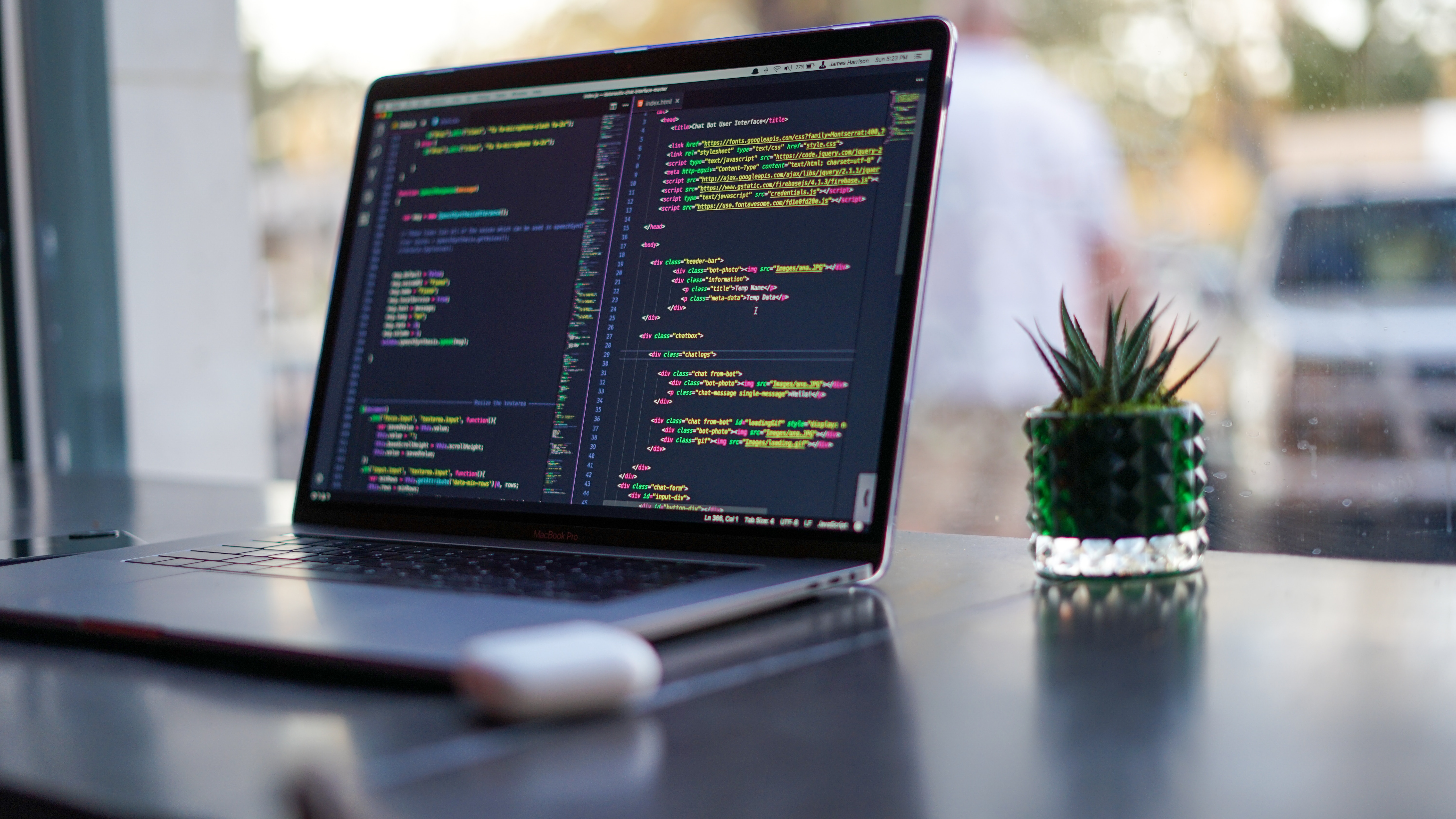 Computer screen with code on it